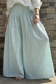Marina Chalk Stripe Palazzo Pant Mint Cream /9=